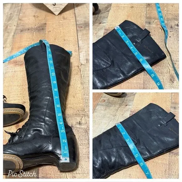 Vintage Prophecy Heeled Leather Boots Goth Steampunk Victorian black